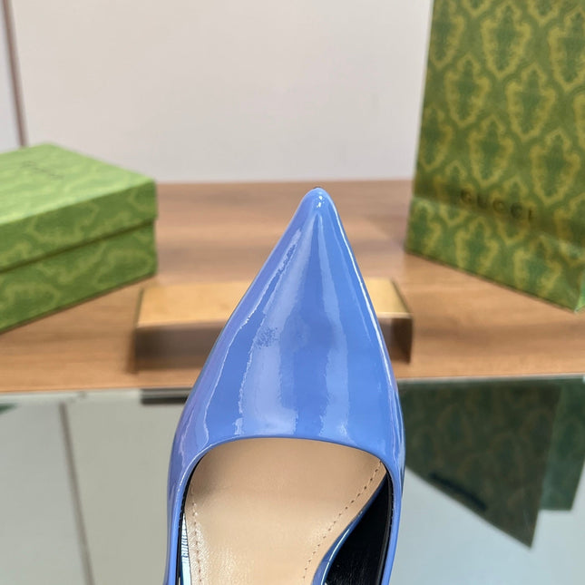 GG SIGNORIA SLINGBACK PUMP SAPPHIRE LAMBSKIN