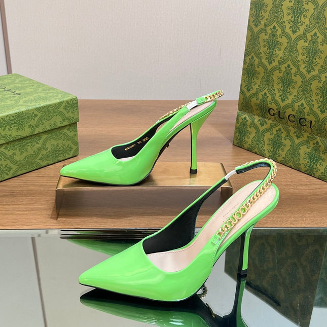 GG SIGNORIA SLINGBACK PUMP SHAMROCK LAMBSKIN