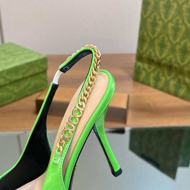 GG SIGNORIA SLINGBACK PUMP SHAMROCK LAMBSKIN