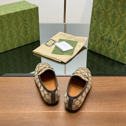 GG JORDAAN LOAFER LIGHT BROWN WOVEN FABRIC