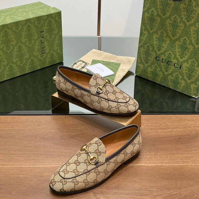 GG JORDAAN LOAFER LIGHT BROWN WOVEN FABRIC