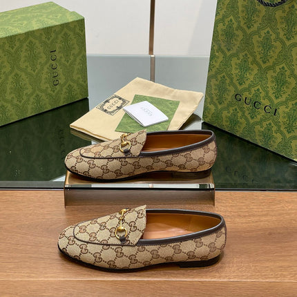 GG JORDAAN LOAFER LIGHT BROWN WOVEN FABRIC