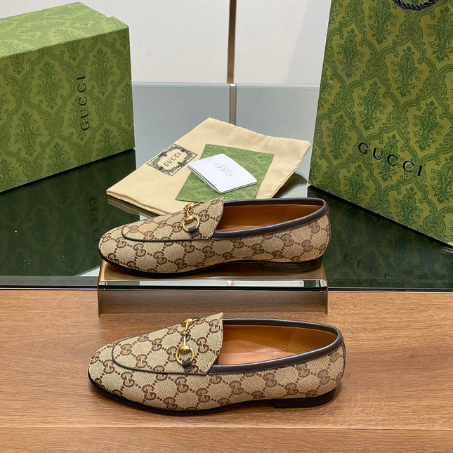 GG JORDAAN LOAFER LIGHT BROWN WOVEN FABRIC