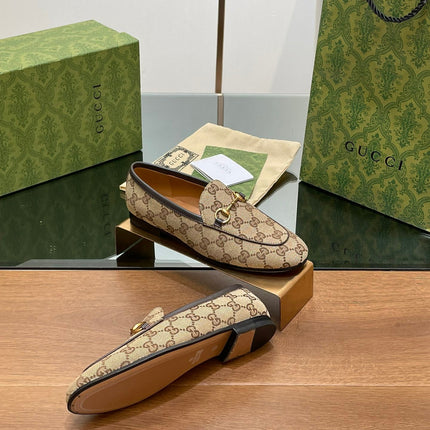 GG JORDAAN LOAFER LIGHT BROWN WOVEN FABRIC