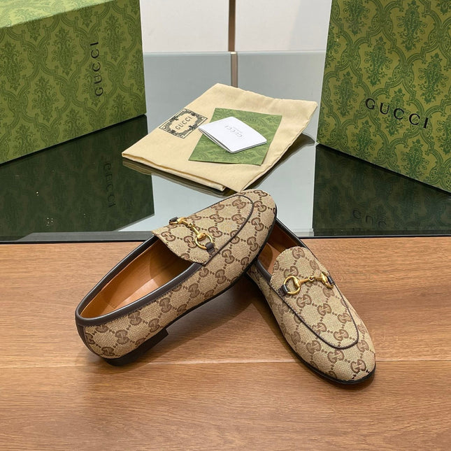 GG JORDAAN LOAFER LIGHT BROWN WOVEN FABRIC