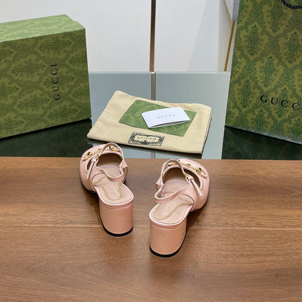 GG HORSEBIT PUMP PASTEL PINK LAMBSKIN