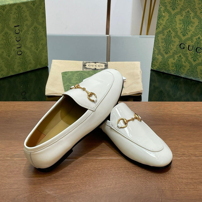 GG JORDAAN LOAFER GLOSSY WHITE LAMBSKIN
