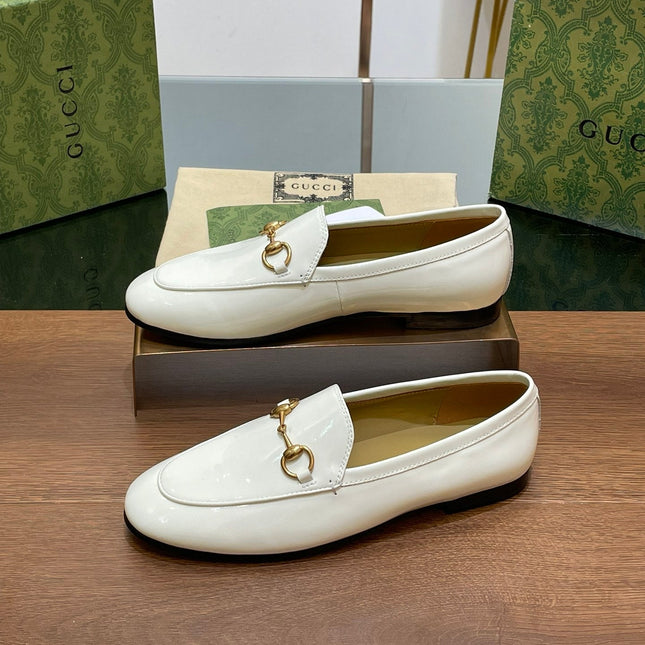 GG JORDAAN LOAFER GLOSSY WHITE LAMBSKIN