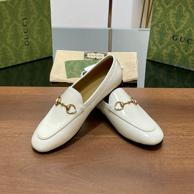 GG JORDAAN LOAFER GLOSSY WHITE LAMBSKIN