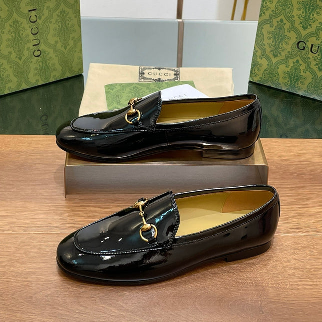 GG JORDAAN LOAFER GLOSSY BLACK LAMBSKIN