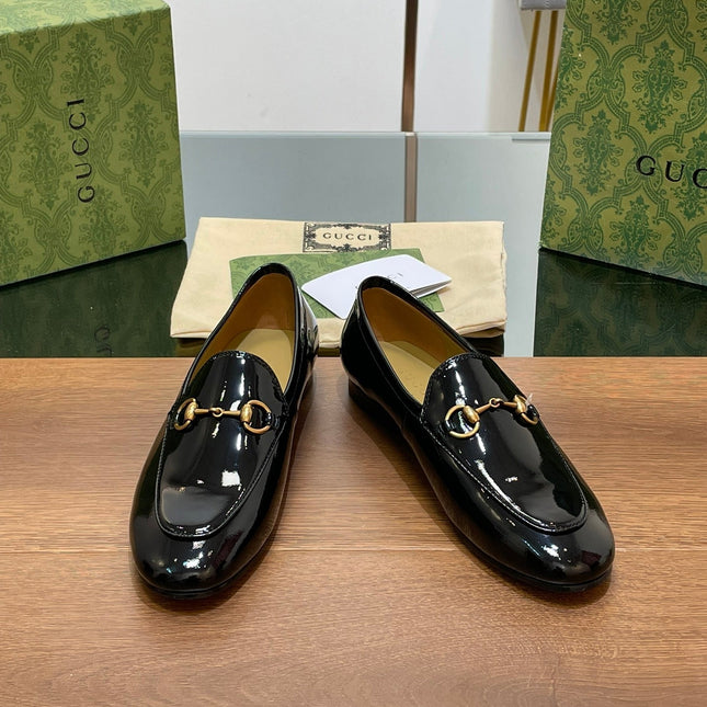 GG JORDAAN LOAFER GLOSSY BLACK LAMBSKIN