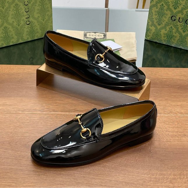 GG JORDAAN LOAFER GLOSSY BLACK LAMBSKIN
