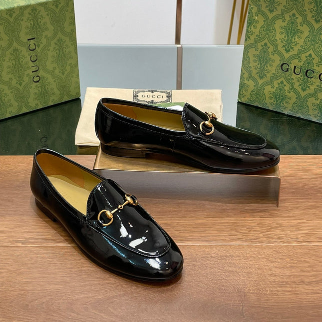 GG JORDAAN LOAFER GLOSSY BLACK LAMBSKIN
