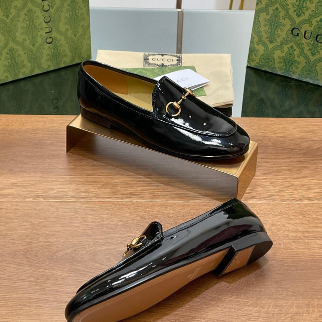 GG JORDAAN LOAFER GLOSSY BLACK LAMBSKIN