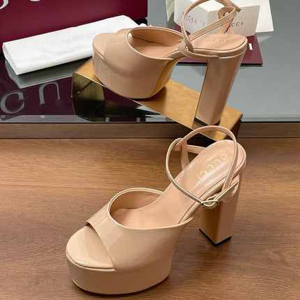 HIGH HEEL SANDALS 13 CM IN BEIGE LAMBSKIN