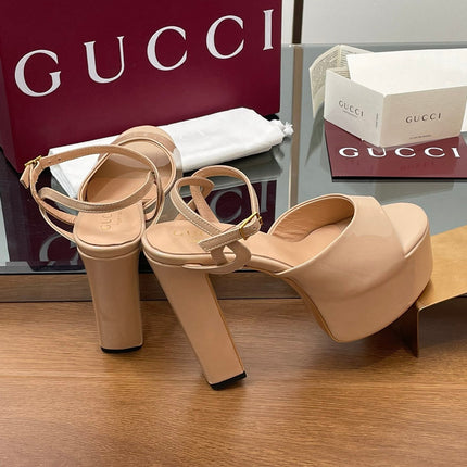 HIGH HEEL SANDALS 13 CM IN BEIGE LAMBSKIN