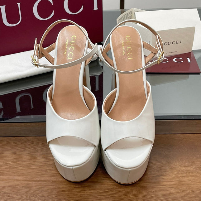 HIGH HEEL SANDALS 13 CM IN WHITE LAMBSKIN