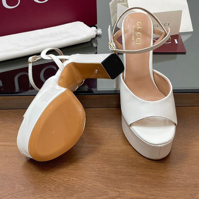 HIGH HEEL SANDALS 13 CM IN WHITE LAMBSKIN