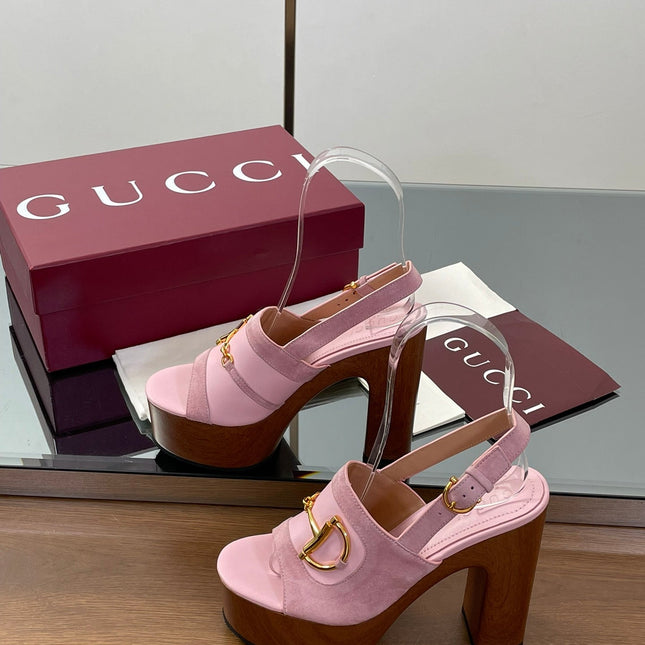 HIGH HEEL SANDALS 13 CM IN PINK CALFSKIN MIX SUEDE GOLD HARDWARE