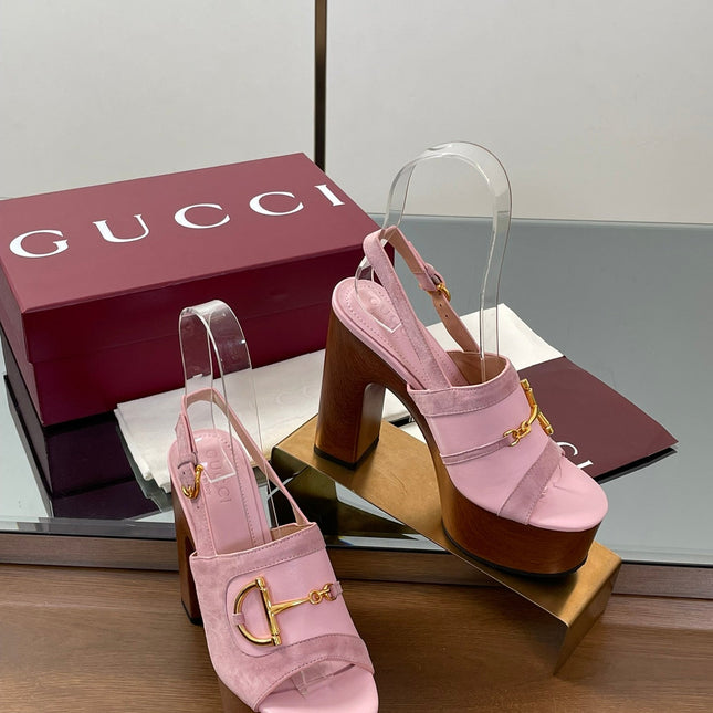 HIGH HEEL SANDALS 13 CM IN PINK CALFSKIN MIX SUEDE GOLD HARDWARE