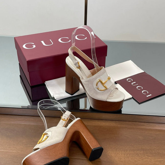 HIGH HEEL SANDALS 13 CM IN CREAM WHITE CALFSKIN MIX SUEDE GOLD HARDWARE