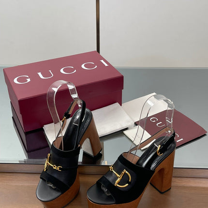 HIGH HEEL SANDALS 13 CM IN BLACK CALFSKIN MIX SUEDE GOLD HARDWARE