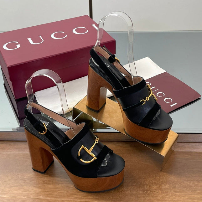 HIGH HEEL SANDALS 13 CM IN BLACK CALFSKIN MIX SUEDE GOLD HARDWARE