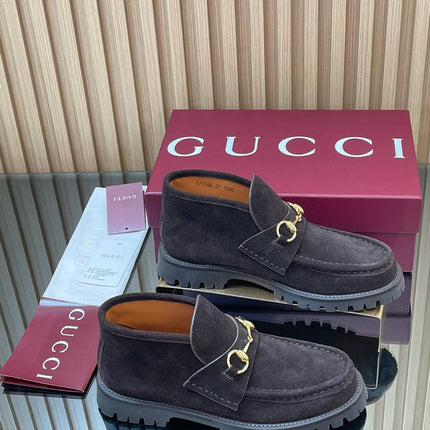 GG HORSEBIT LOAFERS IN DARK PURPLE SUEDE