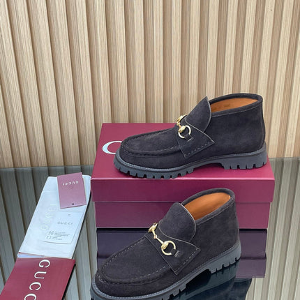 GG HORSEBIT LOAFERS IN DARK PURPLE SUEDE