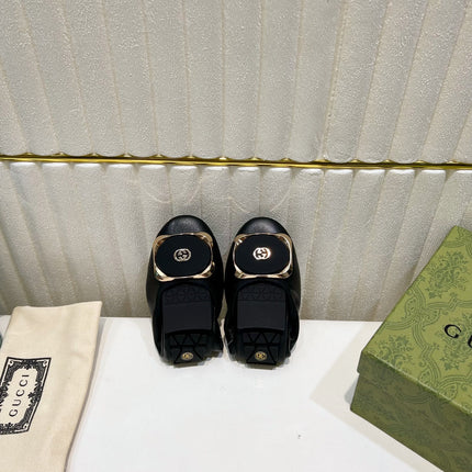 GG BALLET SUPER SLIM BLACK LAMBSKIN