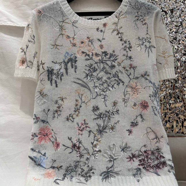 CREW NECK KNIT SWEATER 25S IN COTTON 266209