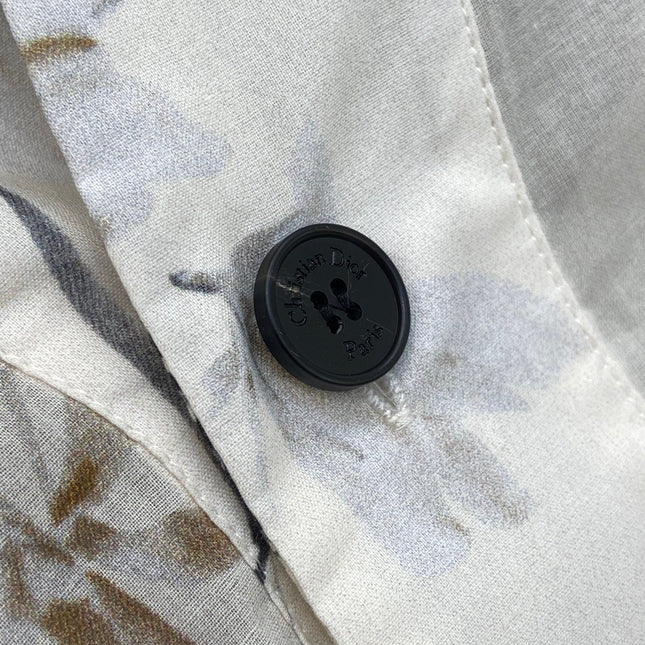 BUTTON DOWN V NECK DRESS 25S IN COTTON 266182