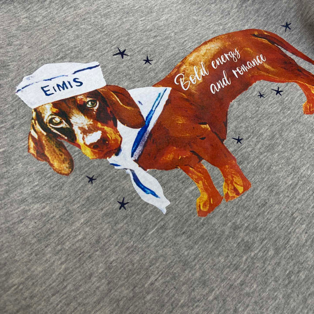 DACHSHUND PRINT T SHIRT 25S IN COTTON 266131