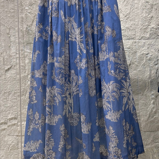 LONG SKIRT WITH COCONUT FOREST PRINT 25S IN COTTON 266160