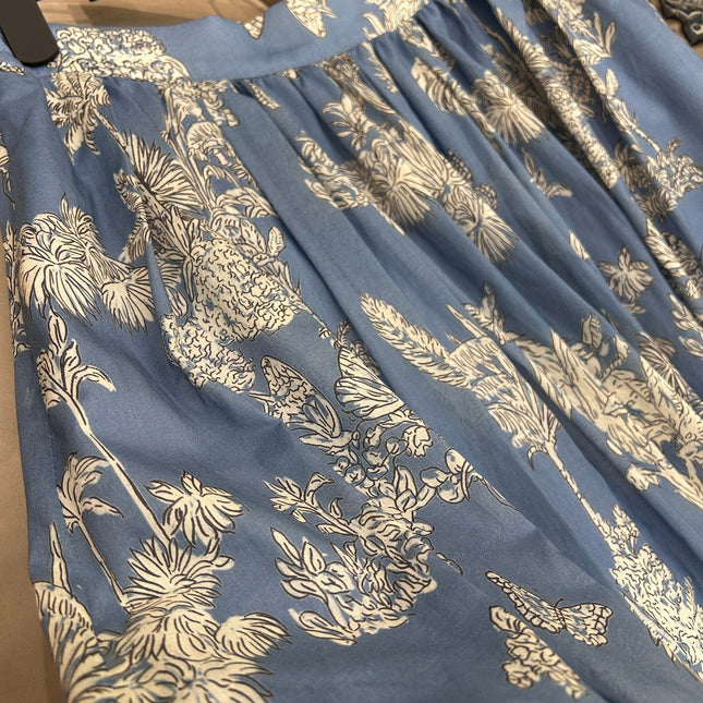 LONG SKIRT WITH COCONUT FOREST PRINT 25S IN COTTON 266160