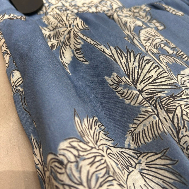 LONG SKIRT WITH COCONUT FOREST PRINT 25S IN COTTON 266160