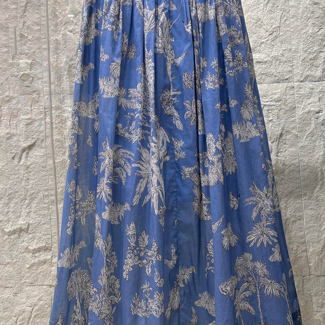 LONG SKIRT WITH COCONUT FOREST PRINT 25S IN COTTON 266160