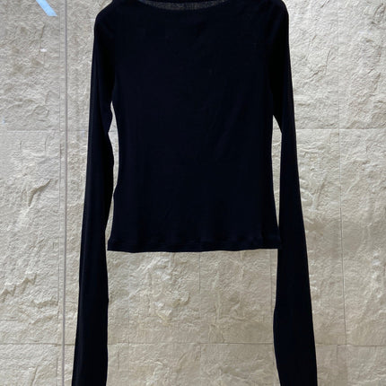 OFF SHOULDER LOGO T SHIRT 25S IN KATUN 266111