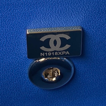 CHANEL 25S FLAP BAG 17 CM IN COBALT BLUE LAMBSKIN