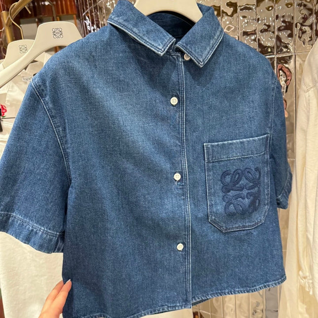 Loewe Denim Shirt Jacket Blue Cotton