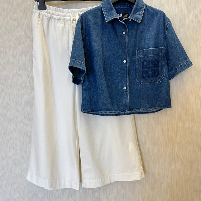 Loewe Denim Shirt Jacket Blue Cotton