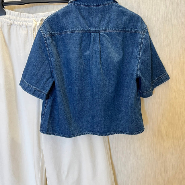 Loewe Denim Shirt Jacket Blue Cotton