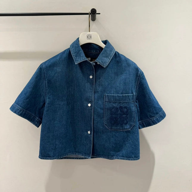 Loewe Denim Shirt Jacket Blue Cotton