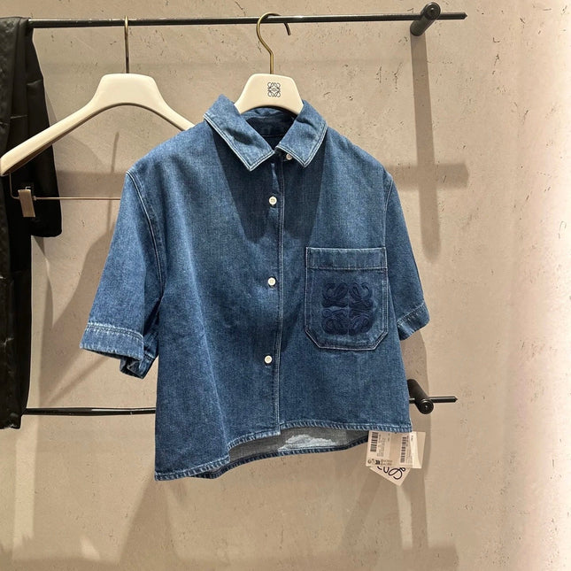 Loewe Denim Shirt Jacket Blue Cotton
