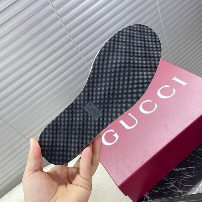 HORSEBIT PLATFORM LOAFER IN TAN BEIGEMONOGRAM JACQUARD FABRIC AND NAVY BLUE CALFSKIN