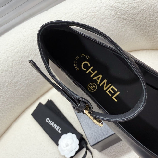 MARY JANE BOW SHOES IN BLACK LAMBSKIN