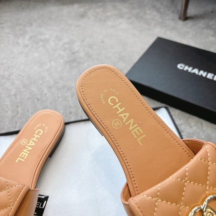 PLATFORM SLIPPERS LOGO IN YELLOW ORANGE LAMBSKIN