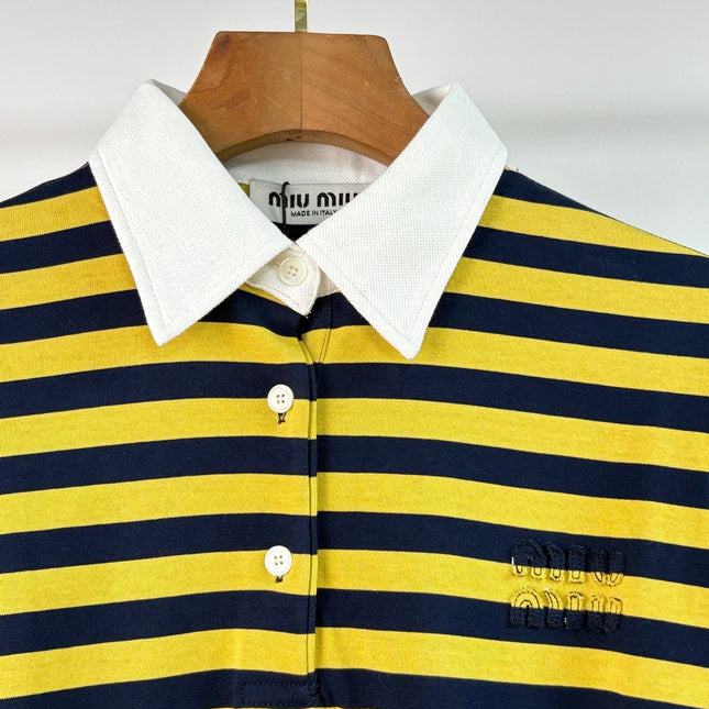 MIUMIU STRIPED SHIRT WITH LAPEL COLLAR STYLE 44