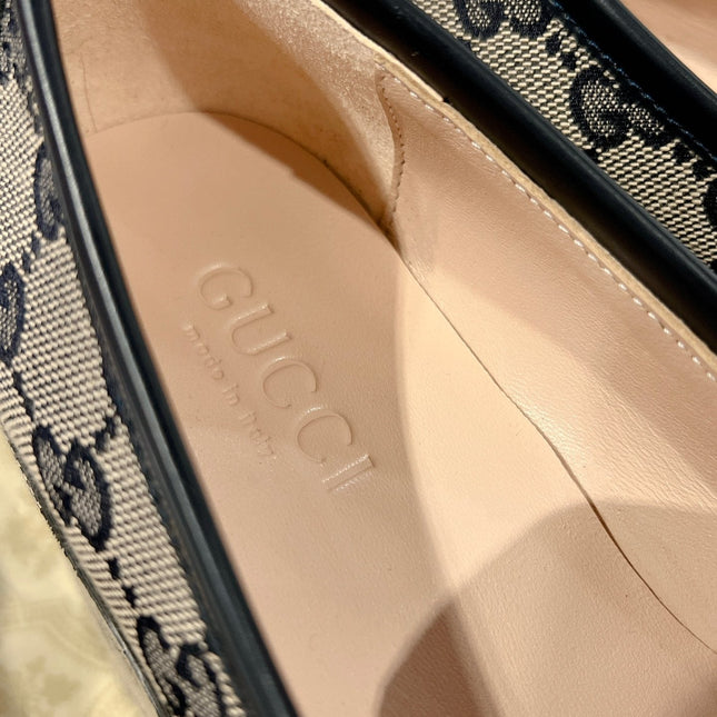 GG HORSEBIT PLATFORM LOAFER BLACK CALFSKIN