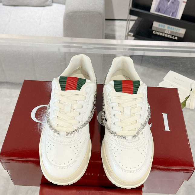 GG RE-WEB SNEAKER FOR COUPLE WHITE